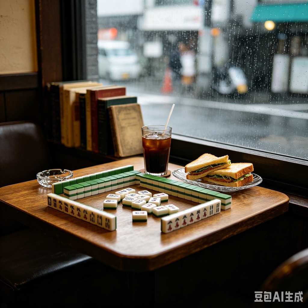 gradient green mahjong set